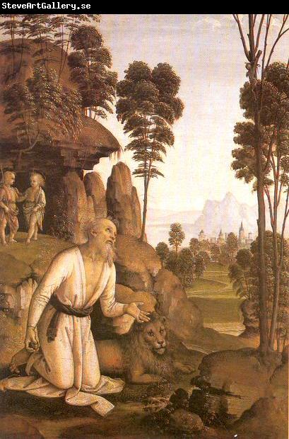 PERUGINO, Pietro St. Jerome in the Wilderness